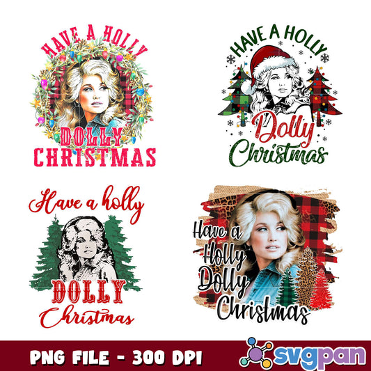 Dolly Parton Christmas PNG Bundle