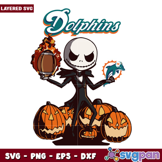 Dolpins miami jack pumpkin svg, nfl teams svg, super bowl svg
