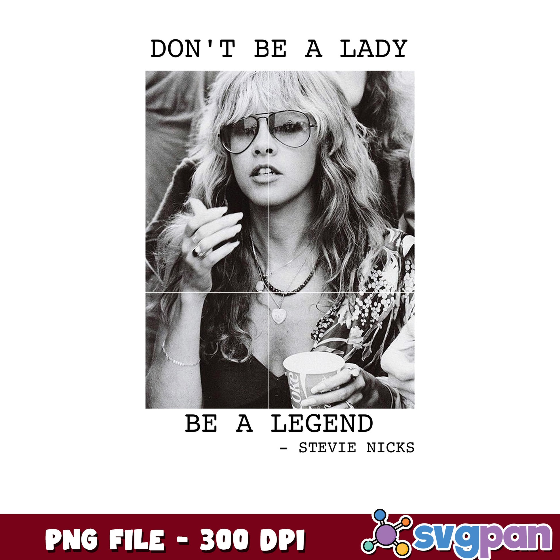Don’t be a lady be a legend png, inspirational quote png, girl power png