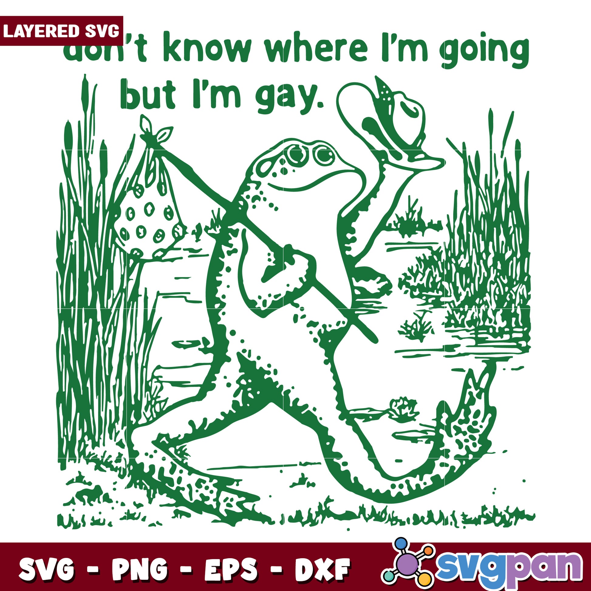 Don't know where I'm going but I'm gay svg, funny lgbtq quote svg