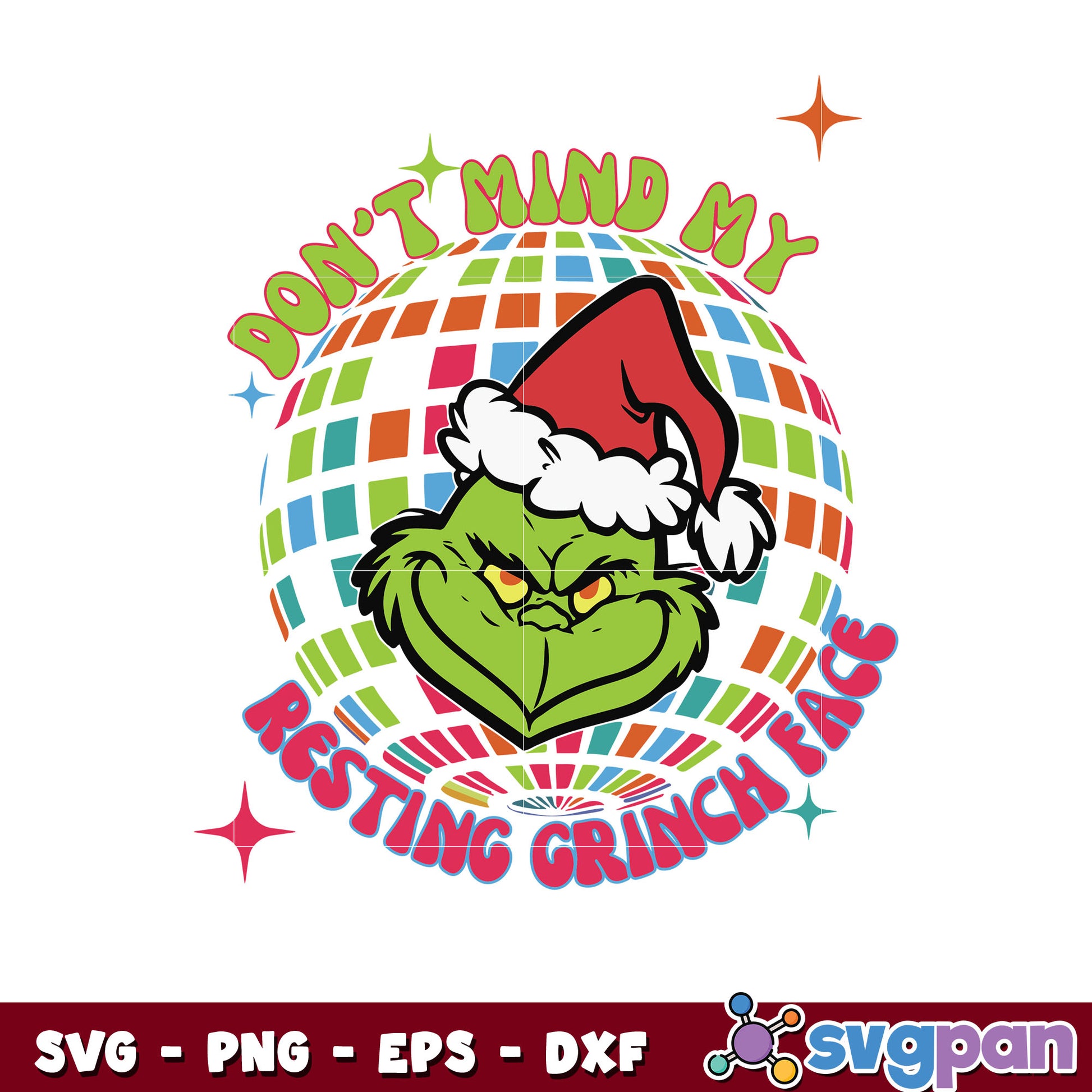 Don't mid my resting grinch face christmas svg