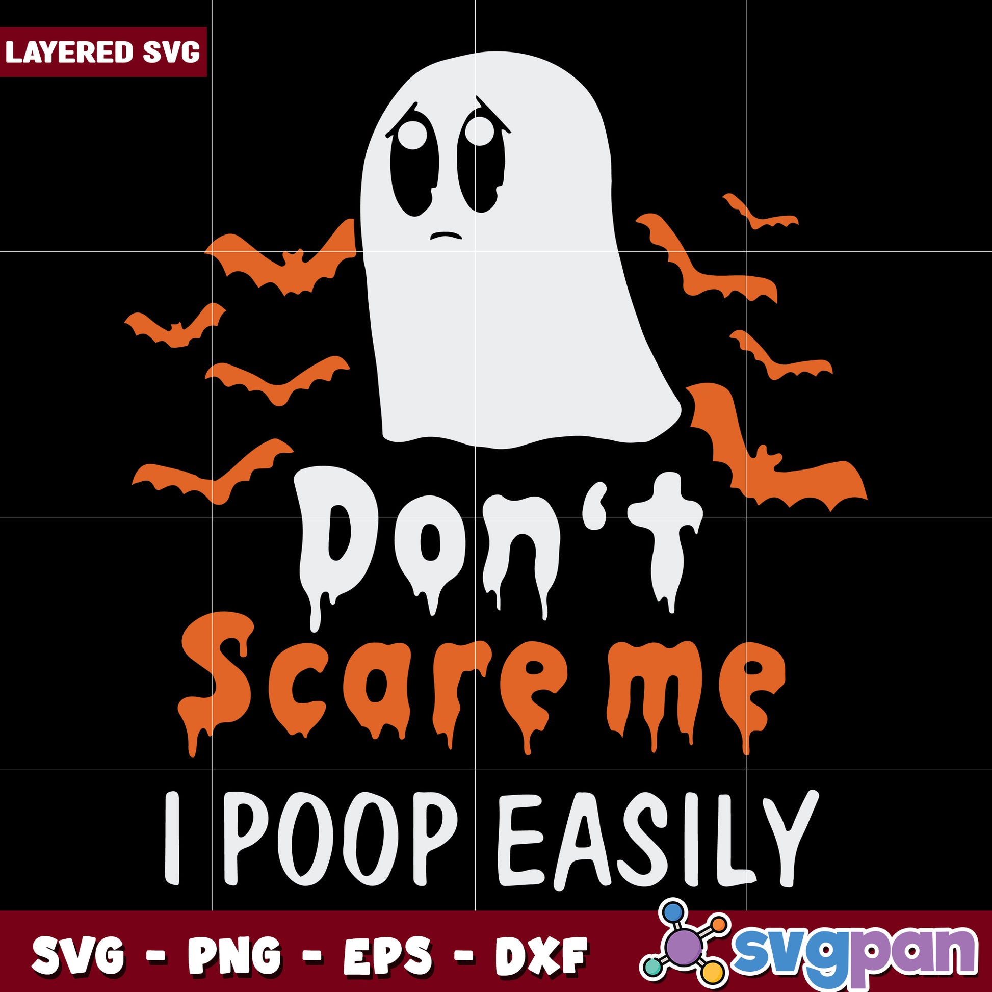 Don't scare me i poop easily svg, halloween decorations svg, halloween cartoons svg