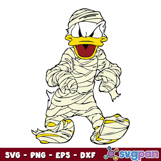 Donald Duck Mummy Disney Halloween svg