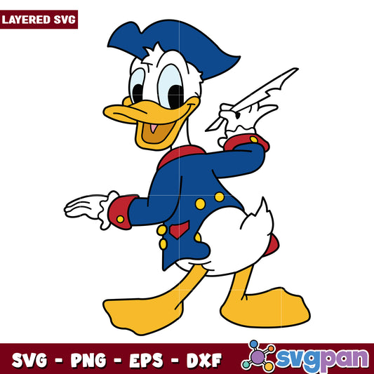 Donald Duck Patriot SVG Illustration