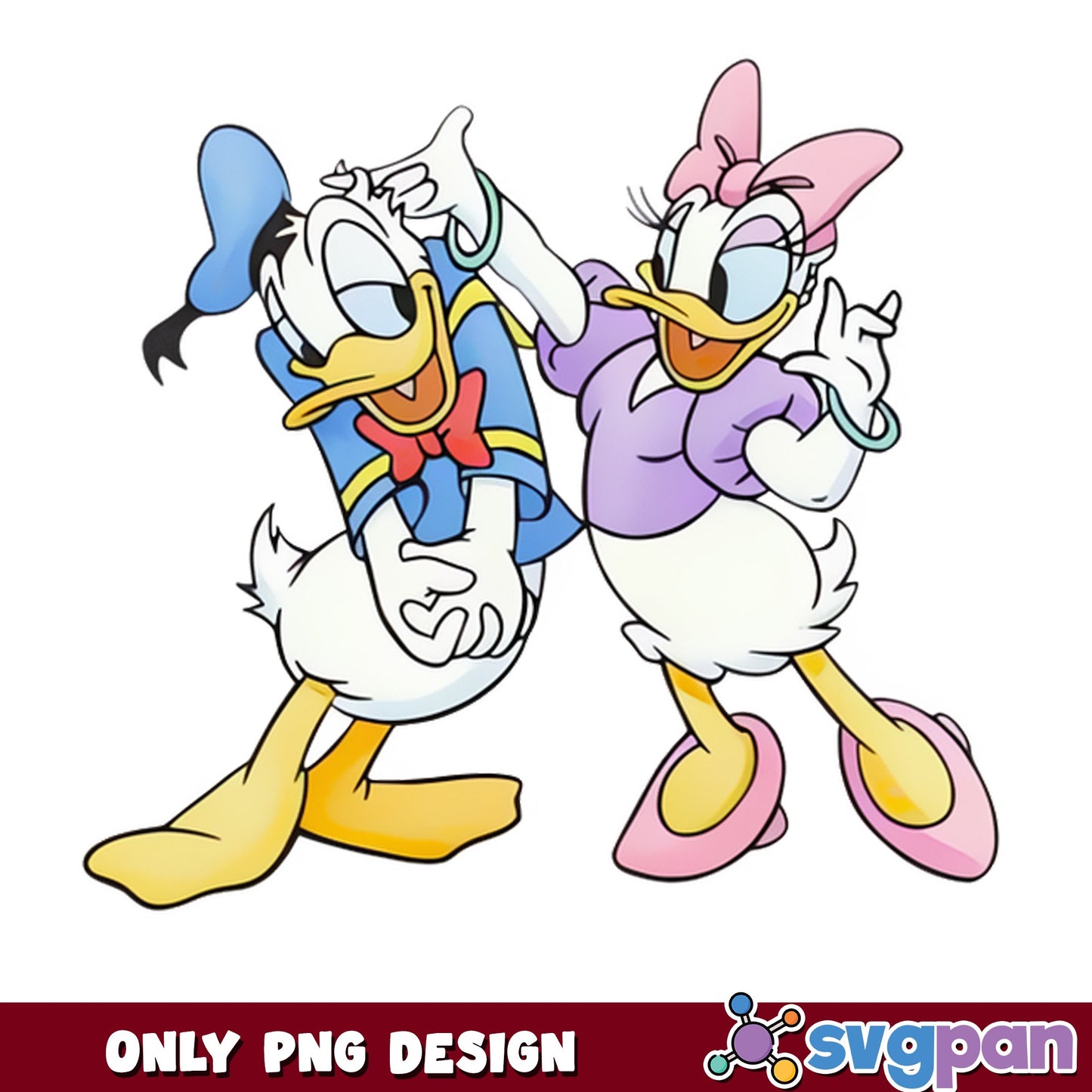 Donald And Daisy Duck PNG, Disney Couple PNG, Disney PNG