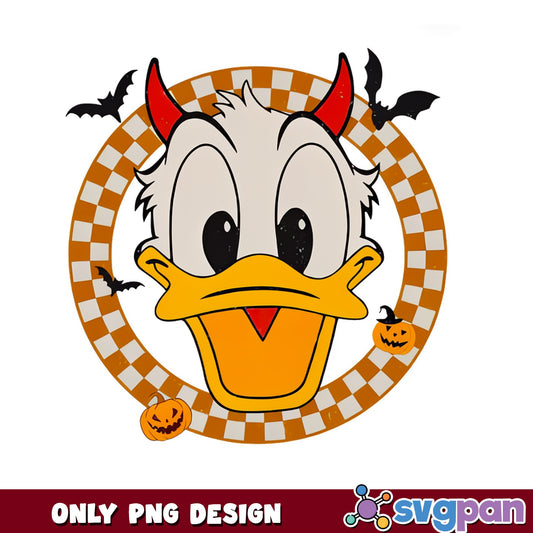 Donald Duck Halloween PNG, Disney Halloween PNG, Spooky Duck PNG
