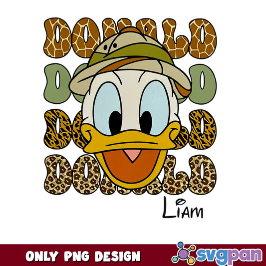 Donald Duck Safari PNG, Disney Animal Kingdom PNG, Custom Name PNG
