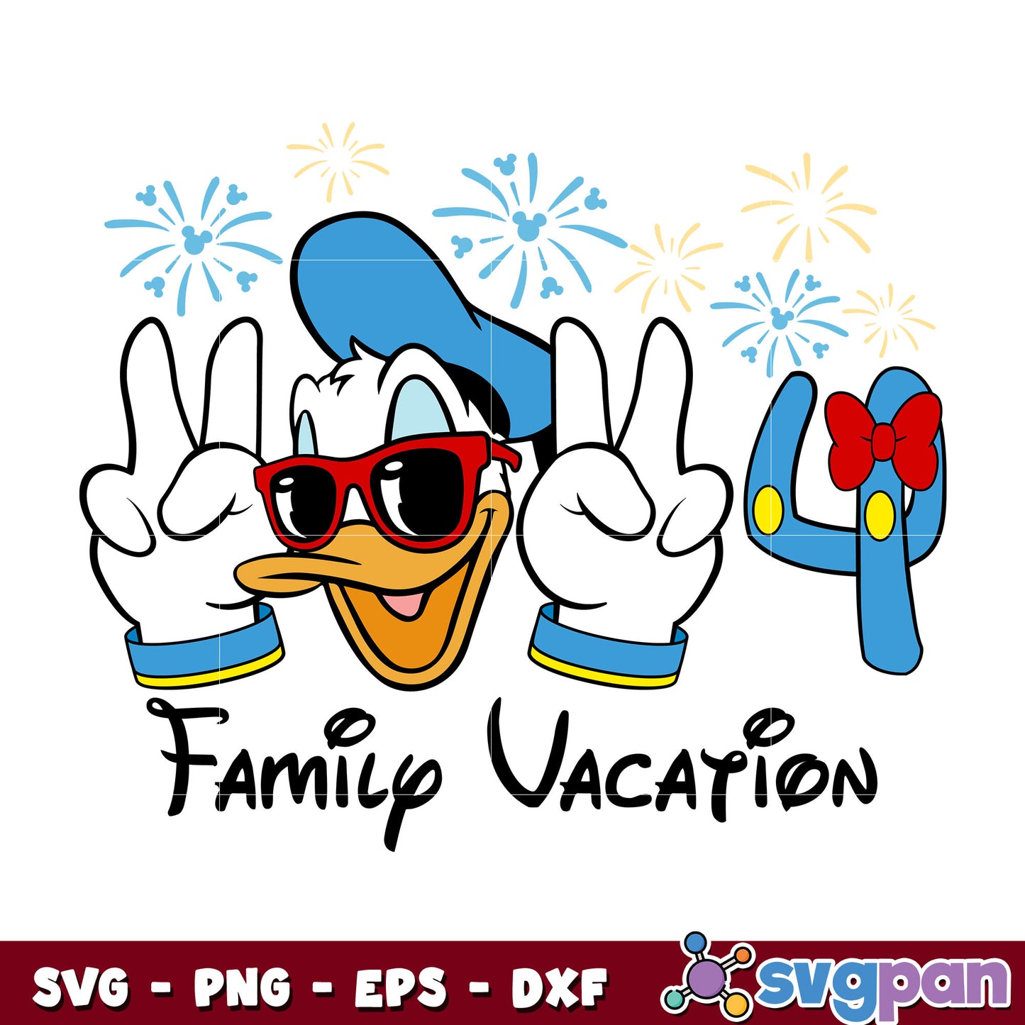 Donald duck 2024 head family vacation svg