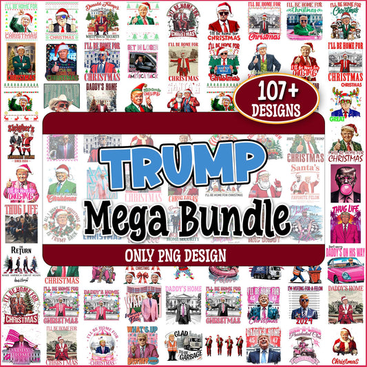 Donald trump christmas png bundle