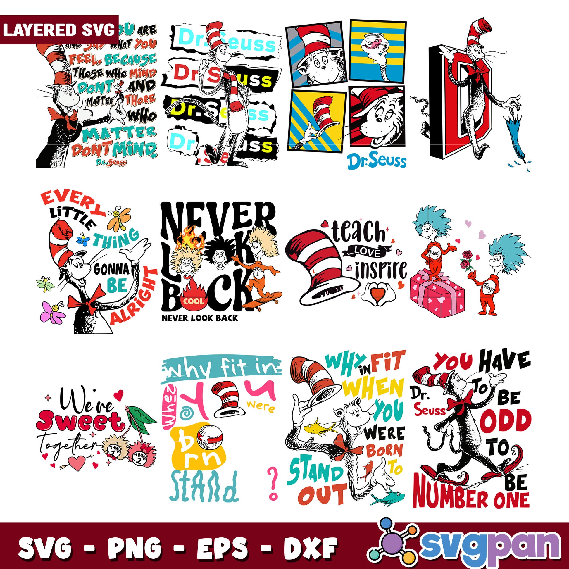 Dr Seuss Bundle SVG Designs for Creative Projects