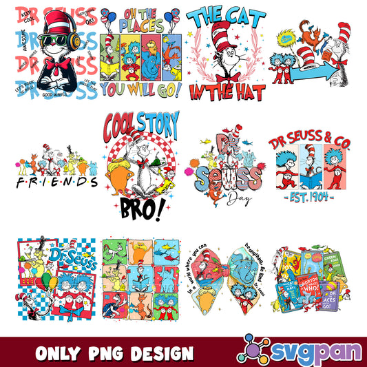 Dr Seuss PNG Bundle Cute Characters