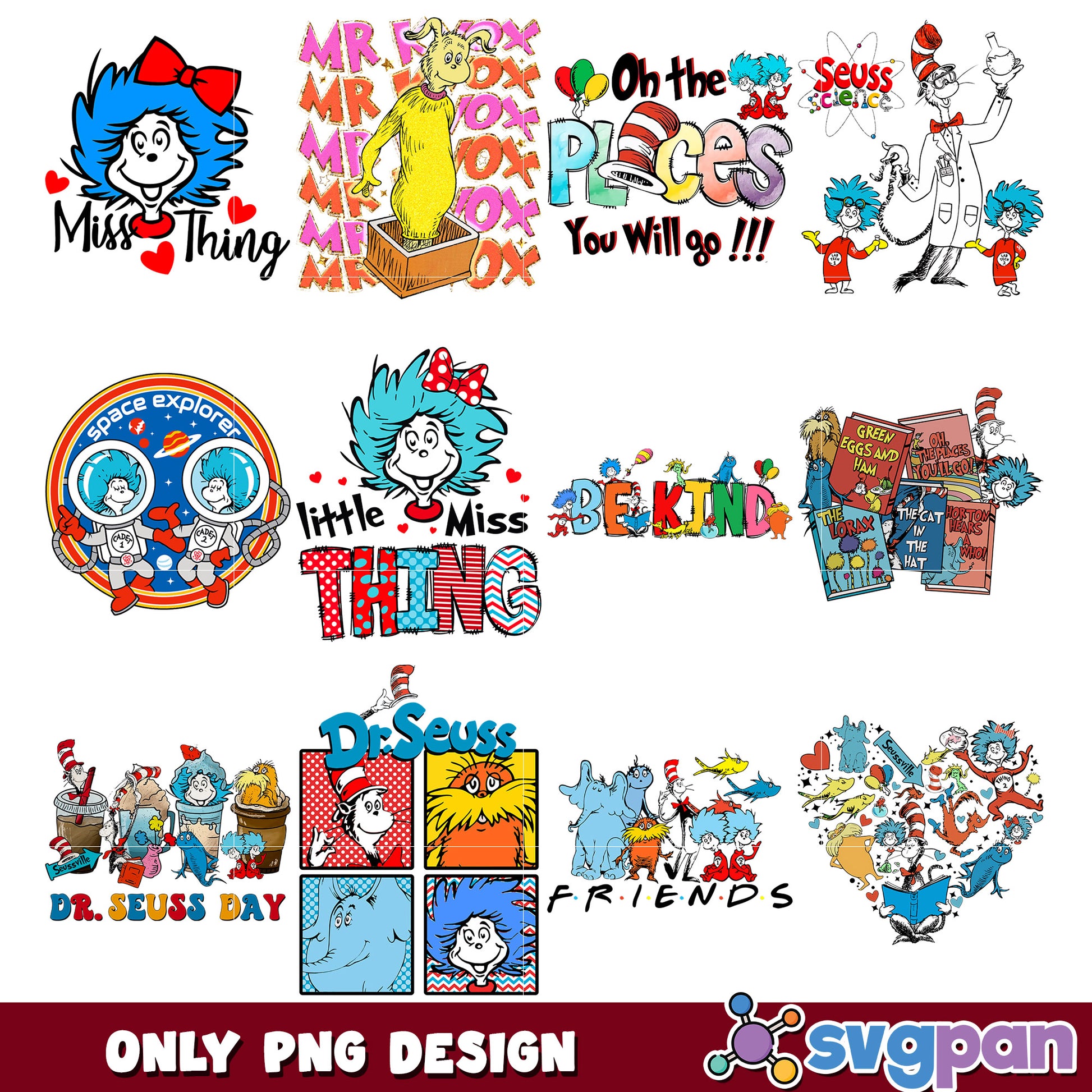 Dr Seuss PNG Bundle Cute Characters & Designs