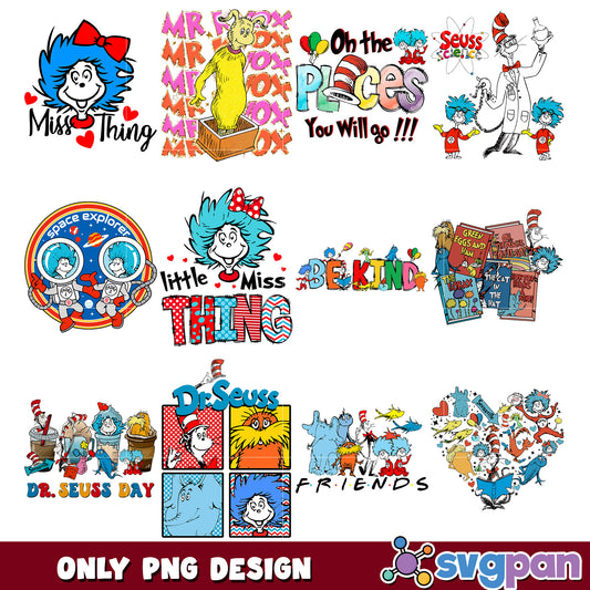 Dr Seuss PNG Bundle Cute Characters & Designs