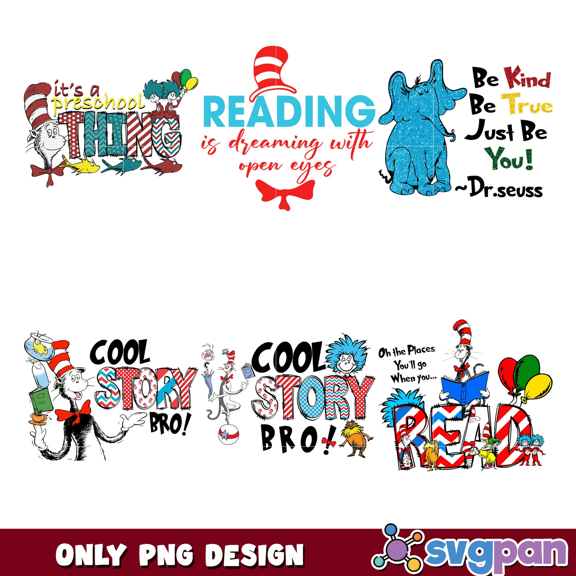 Dr Seuss PNG Bundle Cute Designs