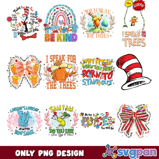 Dr Seuss PNG Bundle Quotes & Images