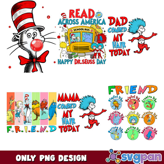 Dr Seuss PNG Bundle Read Across America