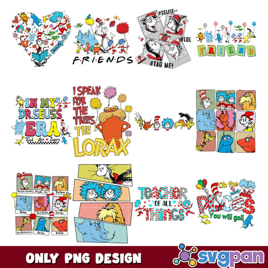 Dr Seuss Themed Bundle PNG Fun for All Ages Design