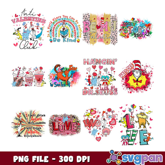 Dr Seuss Valentine Bundle PNG