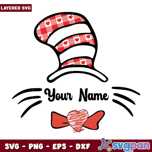 Dr Seuss Cat In The Hat Your name svg, Dr. seuss characters svg, Digital Download