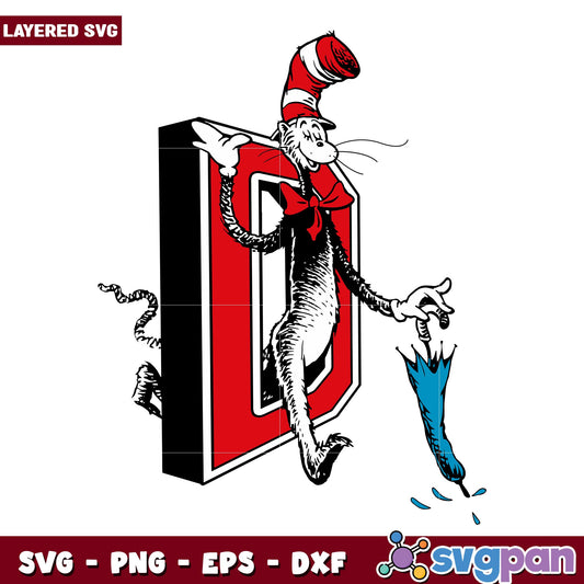 Dr Seuss and fish  svg, Dr. seuss characters svg, Digital Download
