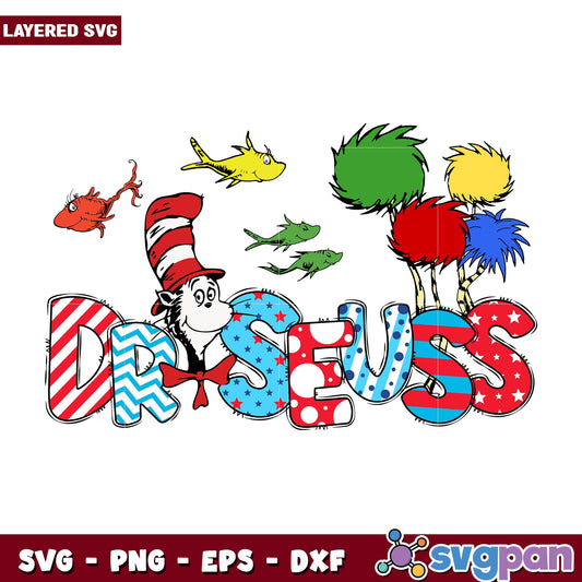 Dr Seuss friends svg, Dr. seuss characters svg, Digital Download 