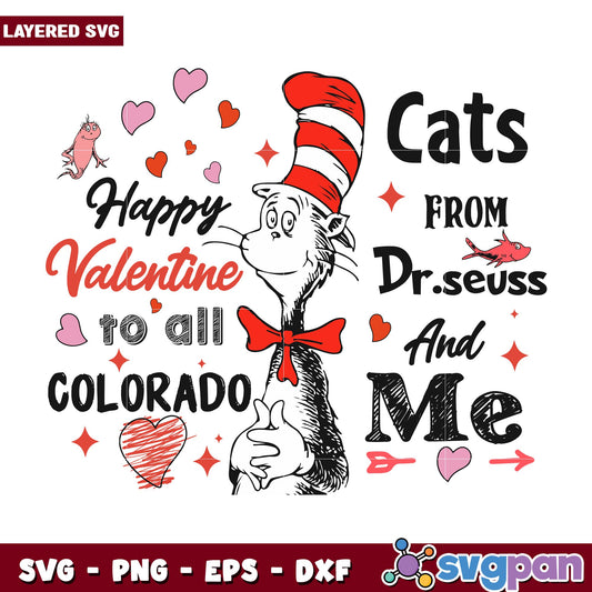 Dr Seuss happy valentine to all svg, Dr. seuss characters svg, Digital Download