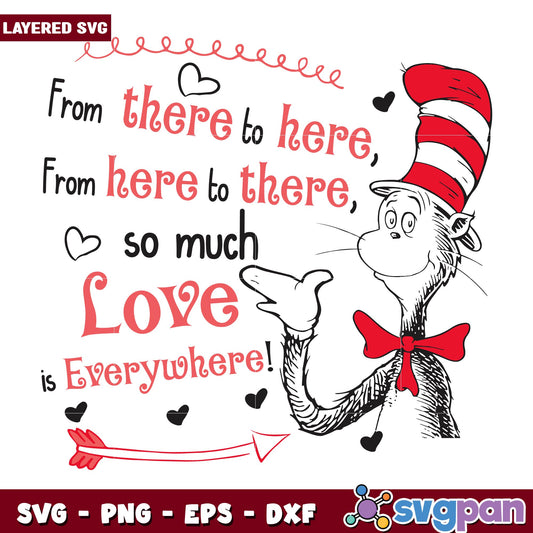Dr Seuss so much love is everywhere svg, Dr. seuss characters svg, Digital Download