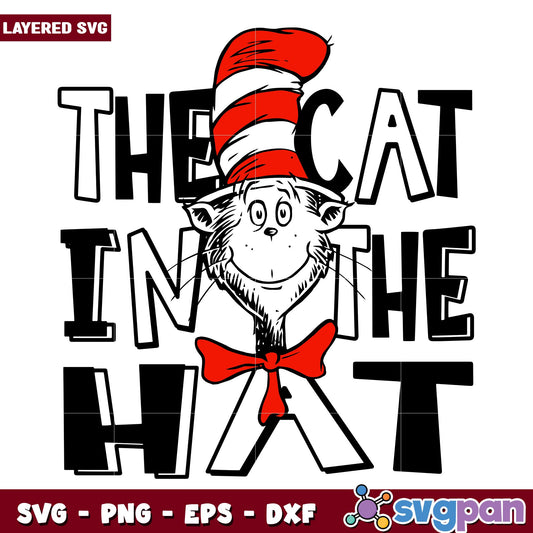 Dr Seuss the cat in the hat svg, Dr. seuss characters svg, Digital Download