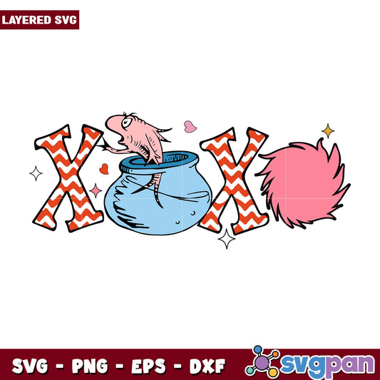 Dr seuss xoxo valentine svg, Dr. seuss characters svg, Digital Download
