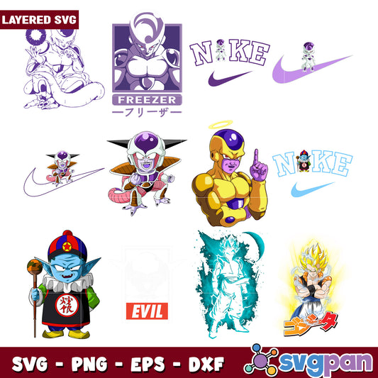 Dragon Ball Character SVG Bundle for Creatives
