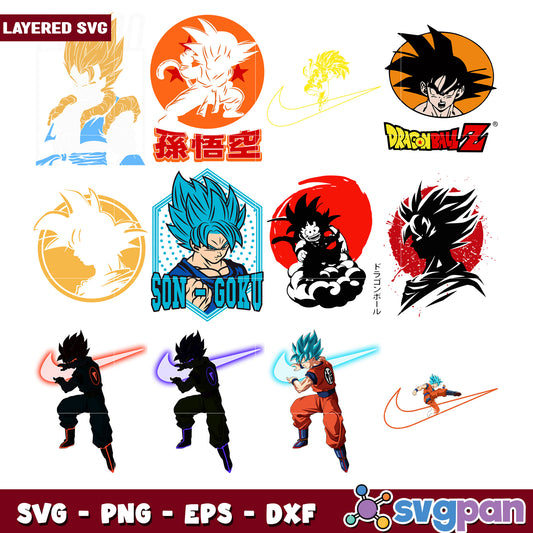 Dragon Ball Z Bundle SVG Graphics for Crafts
