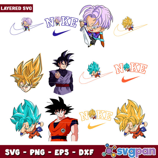 Dragon Ball Z Nike SVG Bundle