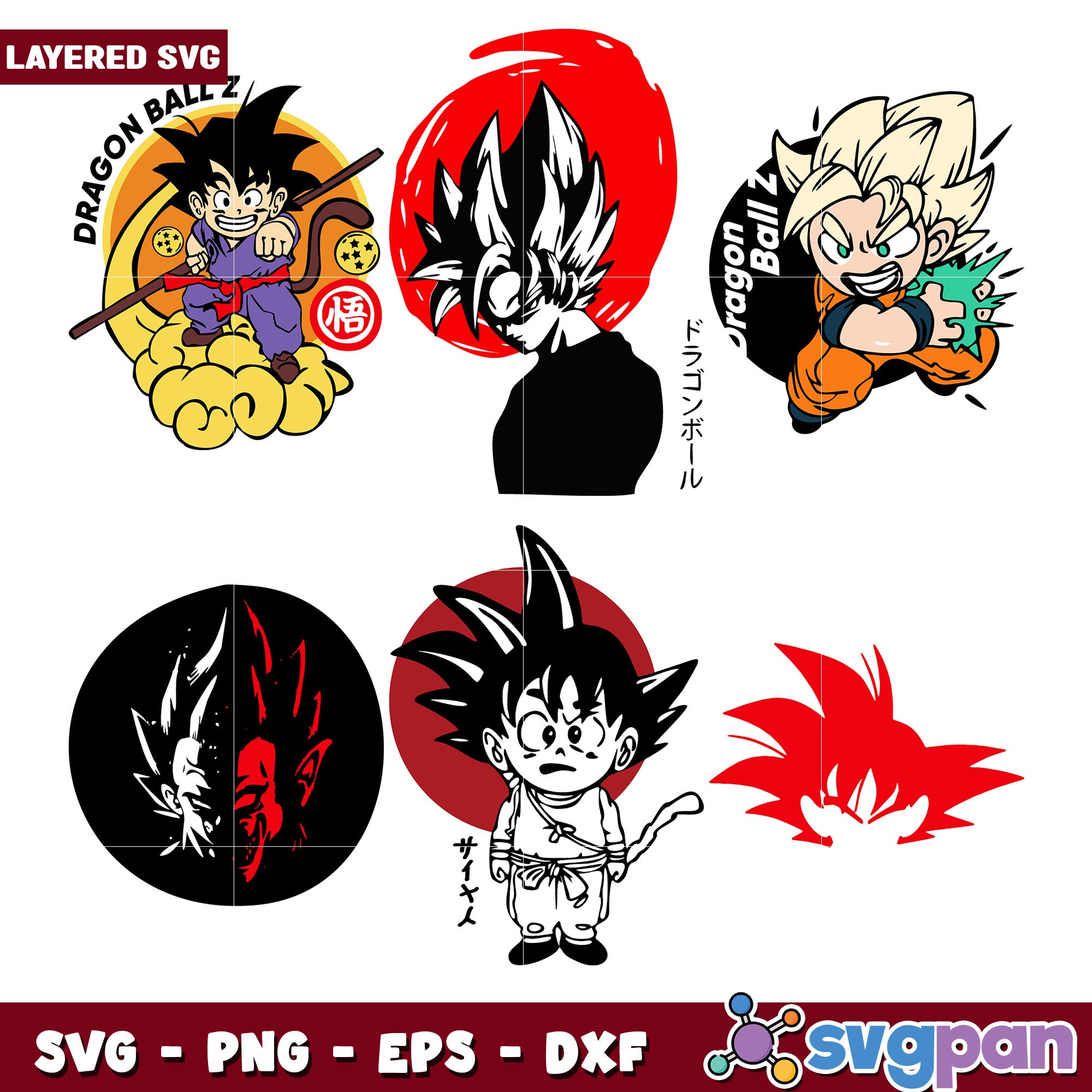 Dragon Ball Z SVG Bundle for Creative Projects – svgpan