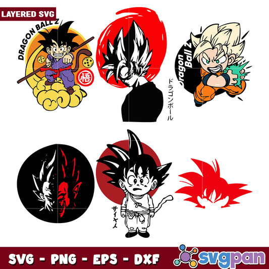 Dragon Ball Z SVG Bundle for Creative Projects