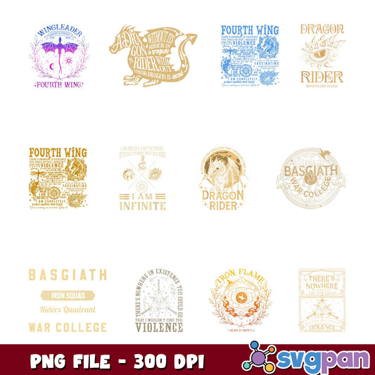 Dragon Rider Bundle PNG 300 DPI