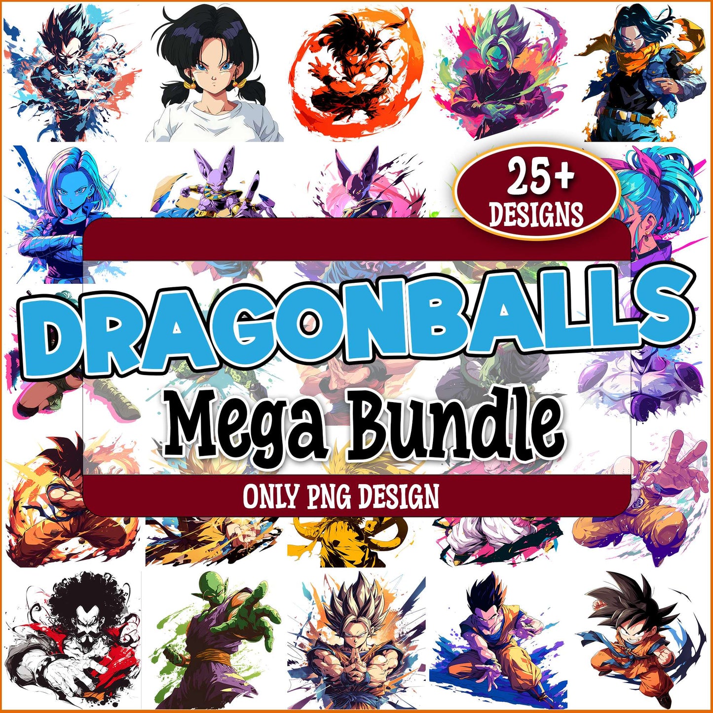 Dragon ball aura art png bundle
