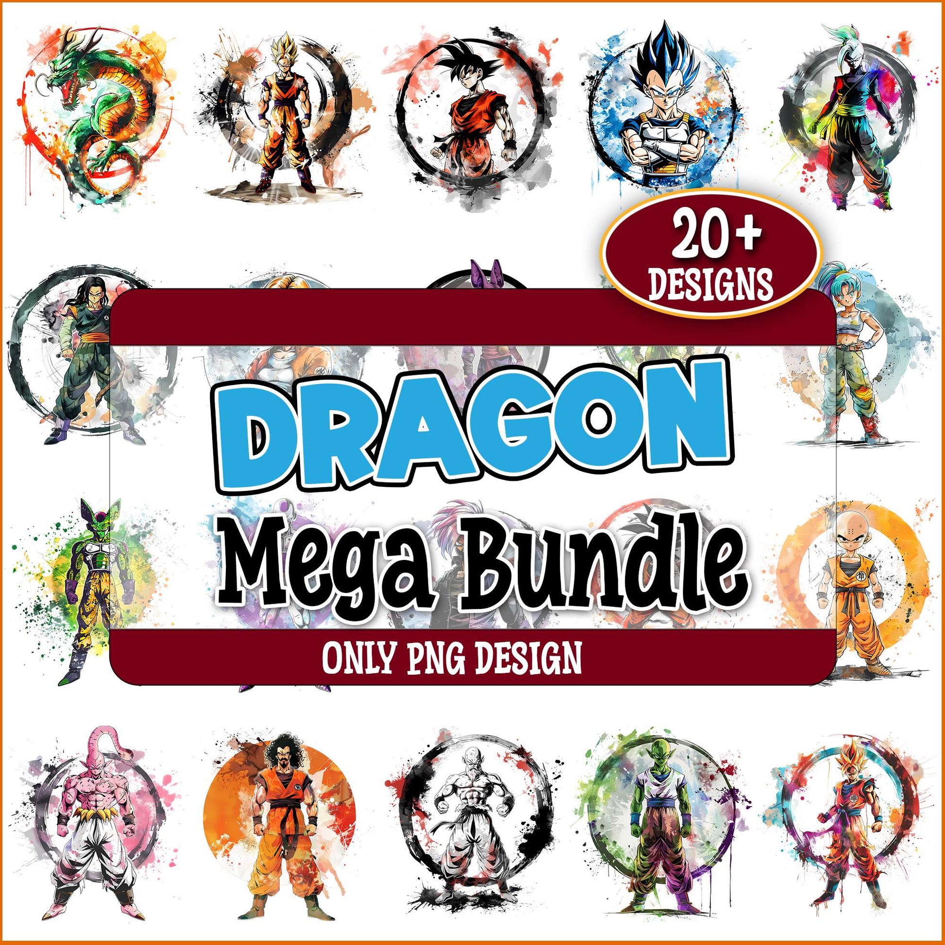 Dragon ball cool pose png bundle