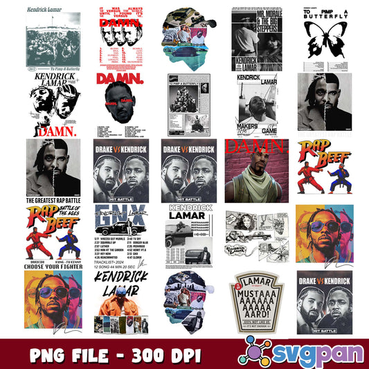 Drake vs kendrick png bundle
