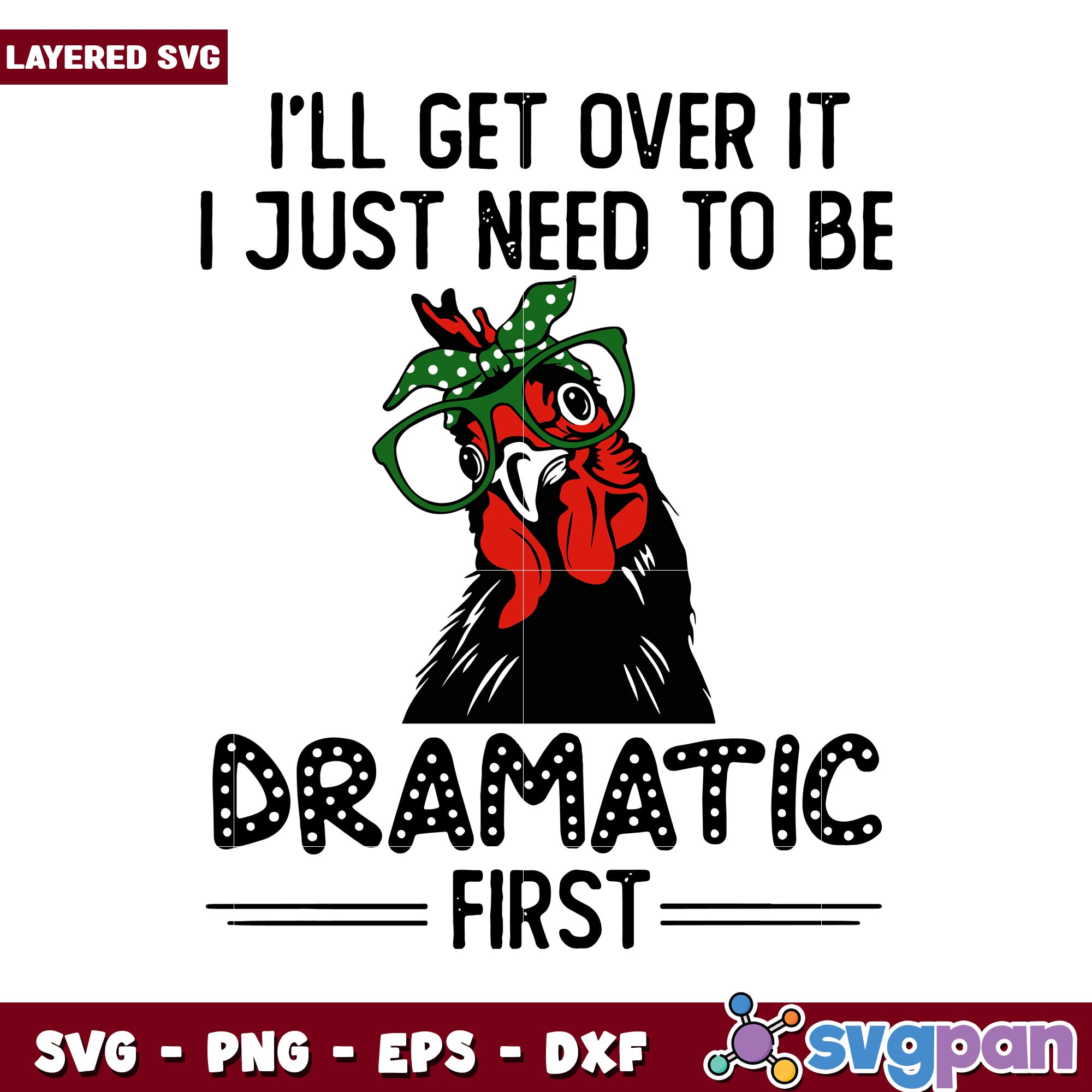Dramatic Chicken SVG Design, Perfect for Fun Craft Projects – svgpan