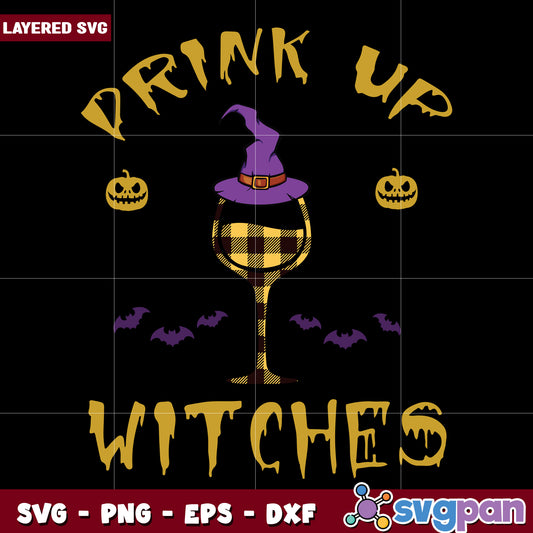 Drink up witches svg, halloween decorations svg, halloween cartoons svg