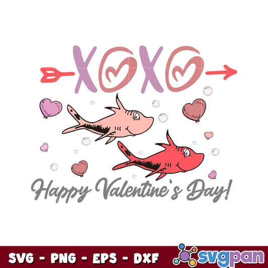 Dr seuss xoxo valentine day svg, dr seuss valentine svg, valentine xoxo svg