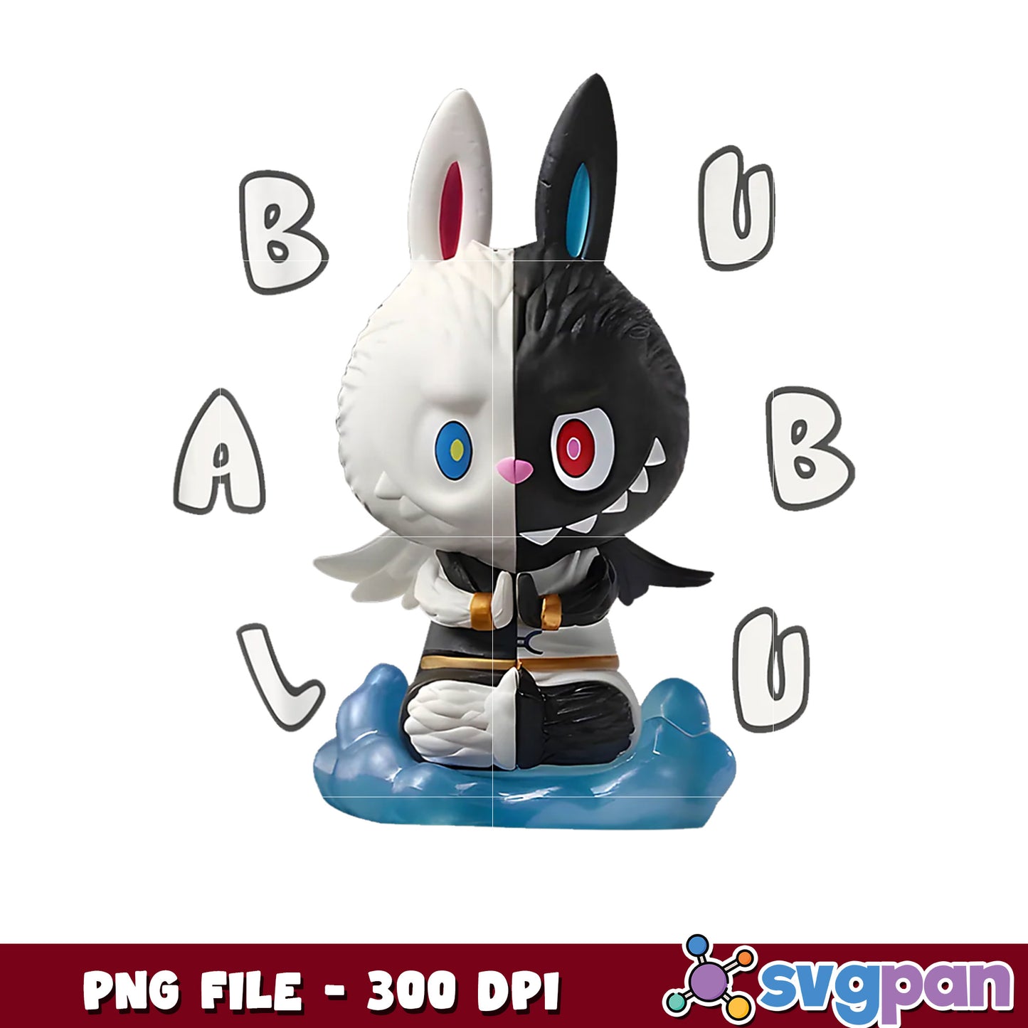 Dual Sided Bunny PNG 300 DPI Instant Download