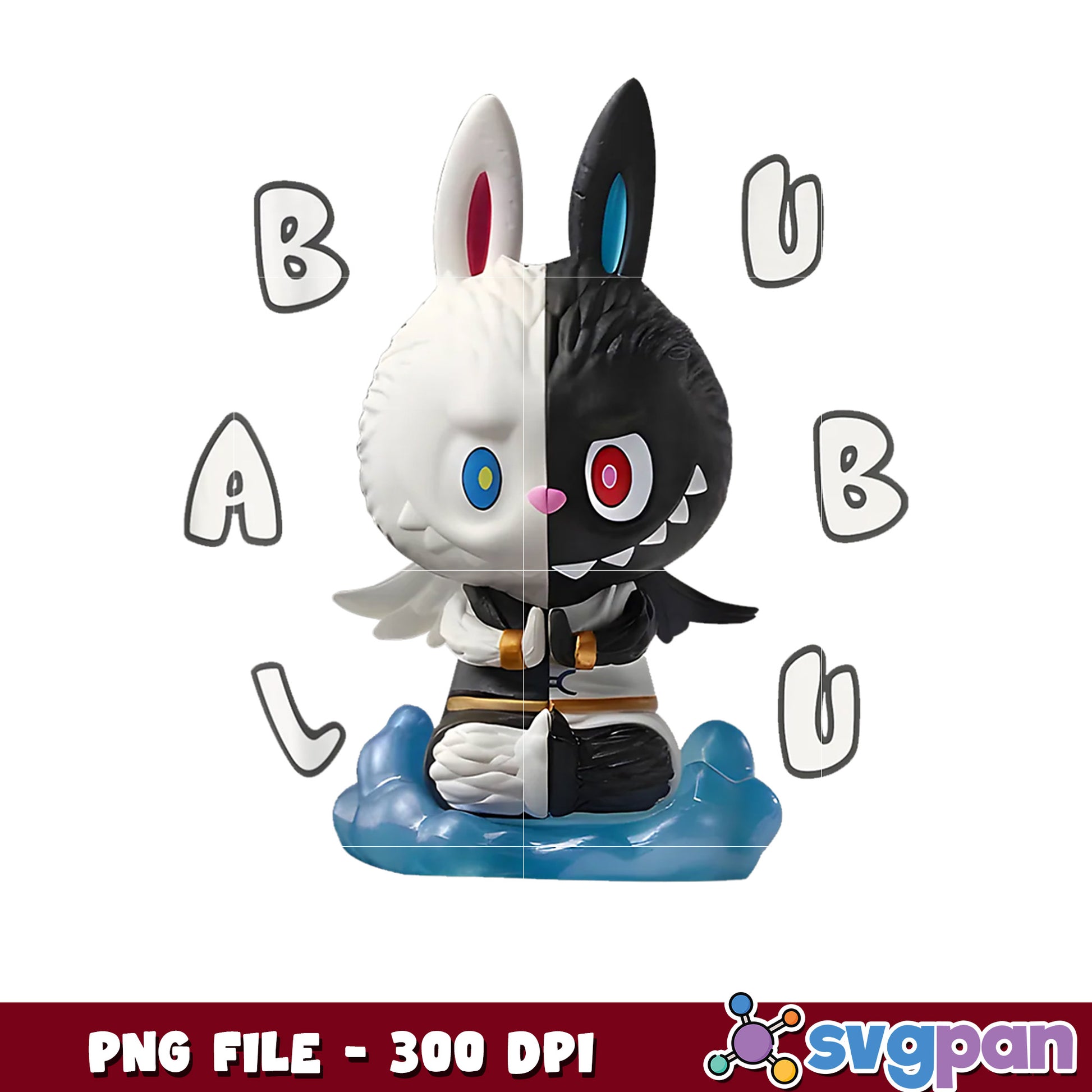 Dual Sided Bunny PNG 300 DPI Instant Download