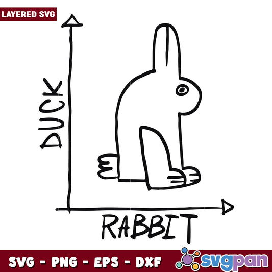 Duck rabbit funny design svg, funny animal svg, funny memes svg