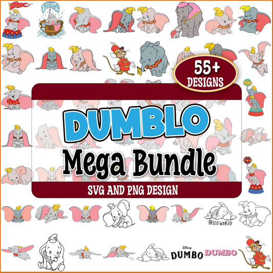 Dumbo design svg bundle