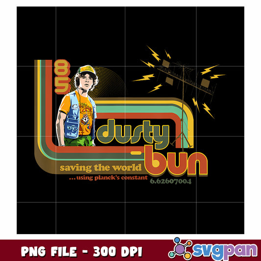 Dusty bun design png, hawkins town png, dusty bun png