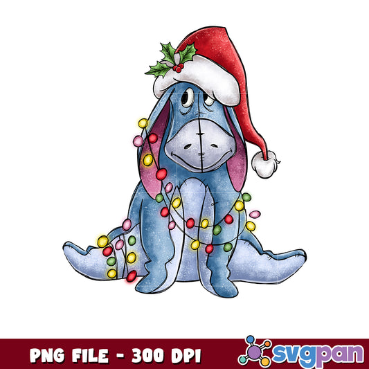 EEyore christmas png, chistmas tree​ png, disney png