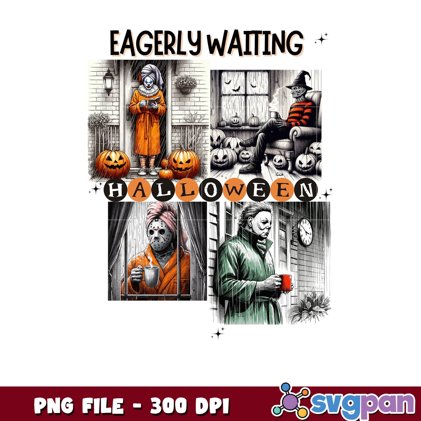 Eagerly waiting halloween png, halloween winnie the pooh png, halloween costumes png