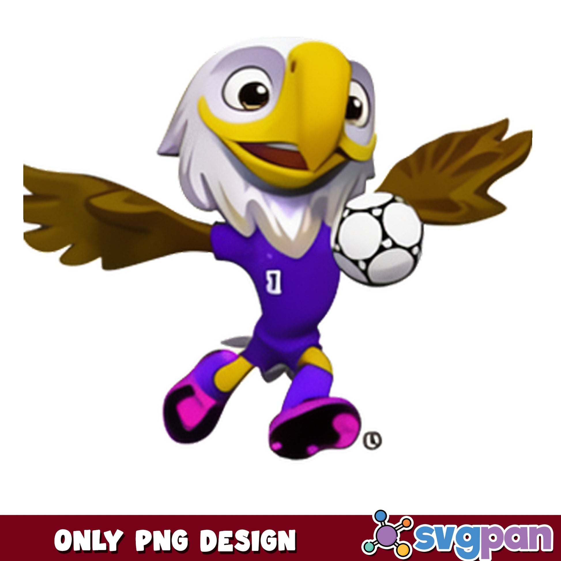 Eagle Mascot Soccer PNG, Sports Bird Clipart PNG, Football Eagle PNG