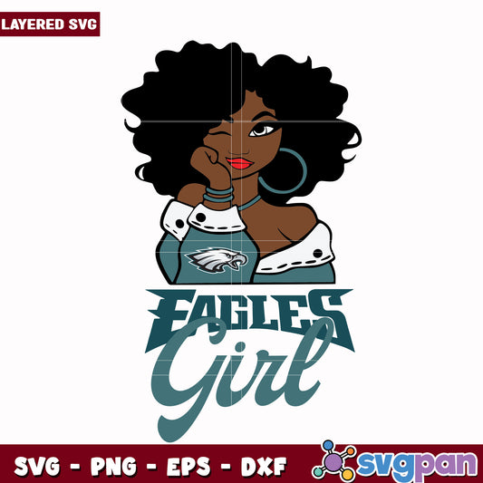 Eagles Girl svg, nfl teams svg, american football svg